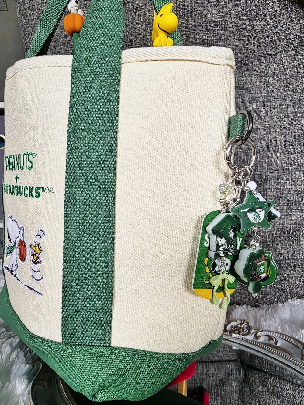 Snoopy Starbucks Small Bag Charm Phone Charm Keychain Accessory
